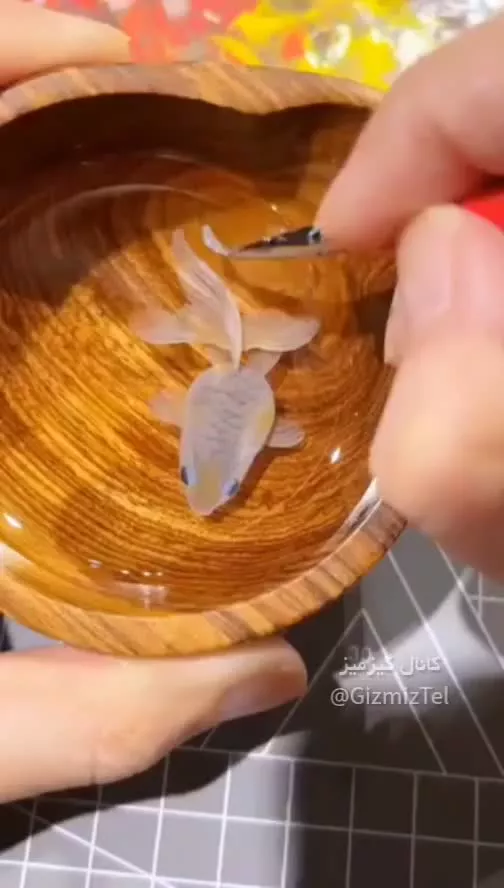 نقاشی آکواریوم سه بعدی زیبا