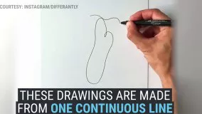 کشیدن نقاشی بدون برداشتن قلم از روی کاغذ