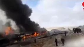  برخورد وحشتناک دو قطار مسافربری در سمنان
