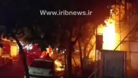 آتش گرفتن خانه ای در تهران بر اثر انفجار