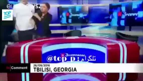 درگیری در انتن برنامه تلوزیونی زنده