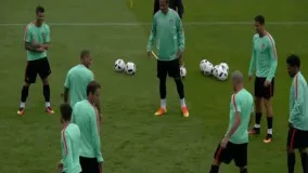 تمرینات پرتغال قبل از بازی با اتریش