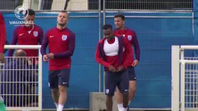 تمرینات تیم ملی انگلیس پیش از بازی اسلواکی