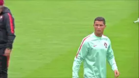 تمرینات تیم ملی پرتغال پیش از بازی با مجارستان