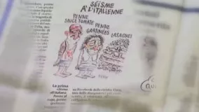 جنجال تازه شارلی ابدو با انتشار کاریکاتوری از قربانیان زمین لرزه ایتالیا