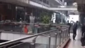 ویدیوی فرار مردم از داخل ساختمان پلاسکو در حال فرو ريختن 
