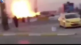لحظه انفجار خودروی بمب گذاری شده