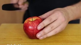 تزیین سیب به شکل مرغابی - سفره آرایی و میوه آرایی