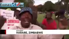 فیلم/ شادمانی مردم زیمبابوه از استعفای موگابه