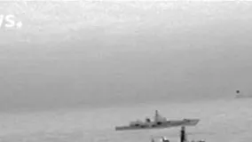 تصاویری از اسکورت کشتی جنگی روس توسط ناوچه بریتانیا 