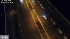 فیلم/ پارک کیلومتری خودروهای مردم البرز پس از زلزله 