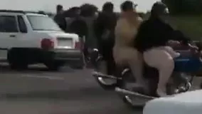  فیلم جنجالی موتور سواری دو دختر در دزفول