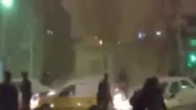 برف و صحنه تصادف دهها خودرو به علت عدم کنترل