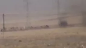 انهدام تانک ارتش سوریه توسط داعش درشرق فرودگاه نظامی T4