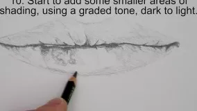 آموزش طراحی لب با مداد 