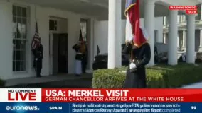 استقبال ترامپ از مرکل صدر اعظم آلمان