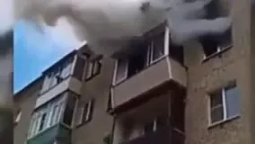 نجات از آتش با پریدن از ساختمان