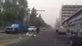 رژه رفتن زباله های خشک در روز طوفانی تهران!