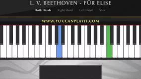 آموزش پیانو آهنگ  Beethoven - Für Elise