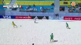 دقایق دیدنی فوتبال ساحلی ایران و مکزیک | دروازه‌بان ایران اولین گل جام‌جهانی را زد!