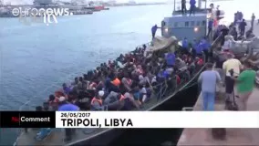 توقف قایق حامل پناهجویان از سوی گارد ساحلی لیبی