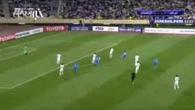 گل اول بازی ایران ازبکستان