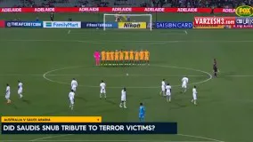 رفتارزشت بازیکنان عربستان هنگام سکوت قبل بازی به دلیل حوادث تروریستی لندن