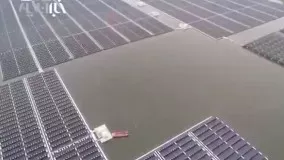 نصب بزرگترین نیروگاه  خورشیدی جهان بر سطح آب در چین