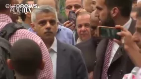 صادق خان عید فطر را با مسلمانان محله کنزینگتون لندن گذراند