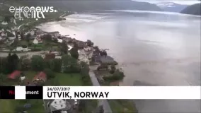 طوفان و بارش شدید باران در نروژ