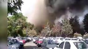  آتش سوزی گسترده در یکی از انبارهای نمایشگاه بین المللی تهران