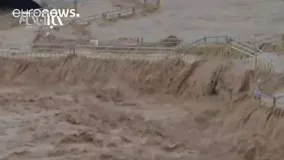 سیلاب رود زرد باعث تعطیلی آبشار هوکو در چین شد