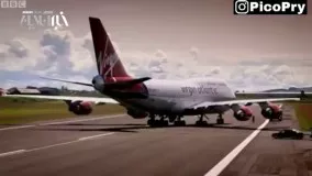 عبور ماشین از پشت بویینگ 747