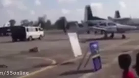 لحظه سقوط جت جنگنده در نمایش هوایی روز کودک