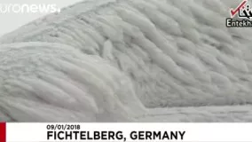 سوز و سرما در آلمان ماشین‌ها را تبدیل به مجسمه یخ کرد
