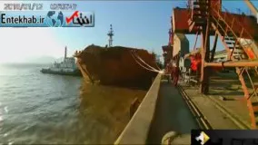 فیلم/ اولین تصاویر از کشتی چینی که با سانچی تصادف کرد