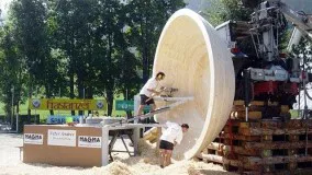 Dangerous Biggest Wood Lathe Chainsaw Work Fastest CNC Intelligent Technology Unusual Woodwork