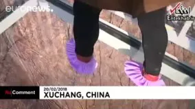 فیلم/ افتتاح پل شیشه‌ای معلق در چین