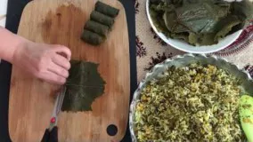 آشپزی راحت ،آموزش دلمه برگ مو ایرانی 