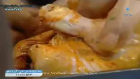 آموزش مرغ شکم پر زعفرانی 
