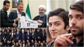 دیدارحسن روحانی با کیروش و بازیکنان تیم ملی فوتبال ایران 