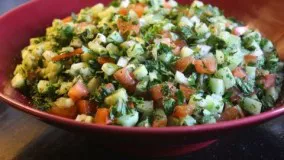 آموزش سالاد شیرازی در سه سوت - How To Make Very Easy Shirazi Salad