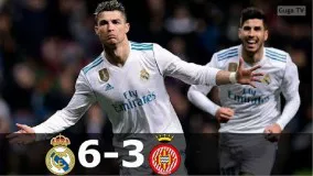دانلود خلاصه بازی رئال مادرید 6- 3 خیرونا با گزارش انگلیسی