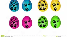 سگ کارتونی-رنگ امیزی تخم مرغ
