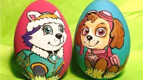 نقاشی سگ روی تخم مرغ-3-عکس سگ روی تخم مرغ