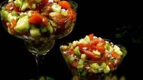 سالاد شیرازی - روش آماده کردن سالاد شیرازی |   Salad Shirazi- Iranian Salad