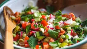 How To Make Shirazi Salad - آموزش درست کردن سالاد شیرازی