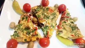 Omelette With Vegetables (easy & healthy) اموزش املت خوشمزه سبزیجات