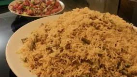 Lubia Polow Recipe With ( Mince Meat )  -لوبیا پلو