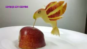 تزیین جذاب سیب به شکل پرنده